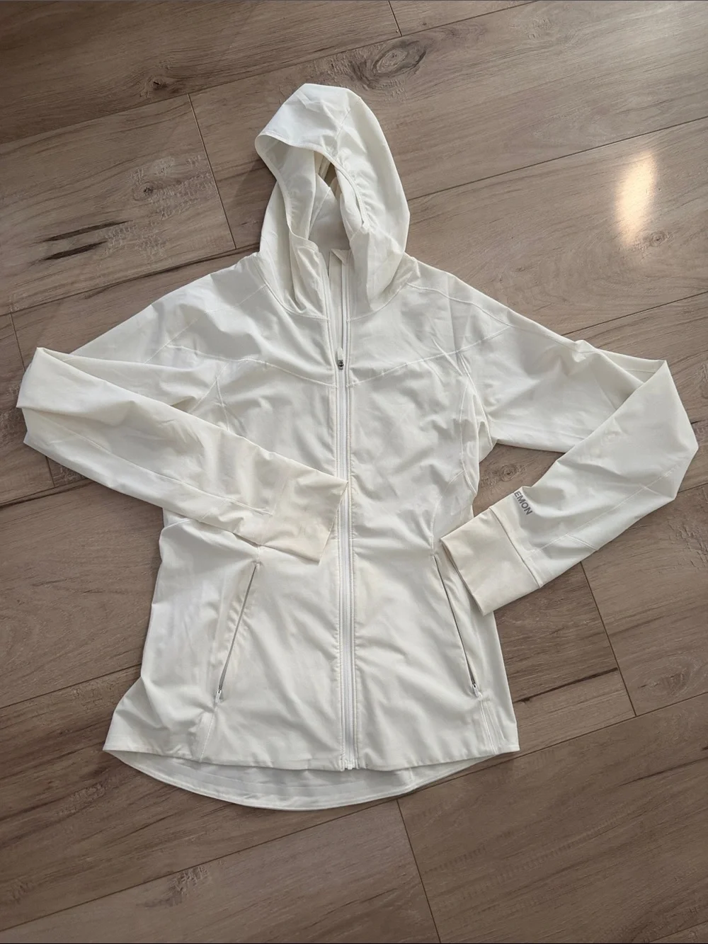 Lululemon Women's Lightweight White Hooded Zip Jacket - Picture 1 of 1